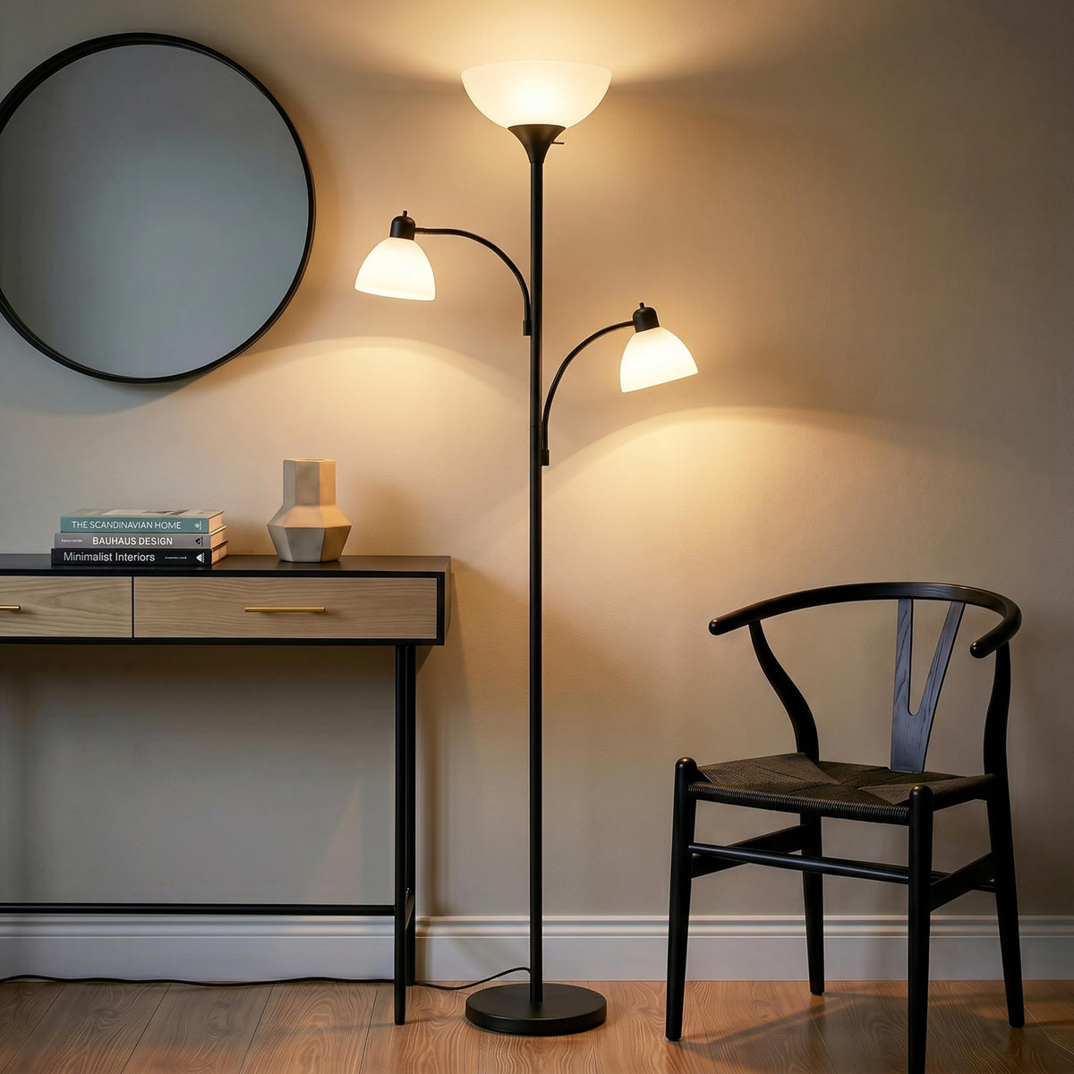 Brightech Sky Dome lamp casts upward ambient light for a balanced room glow