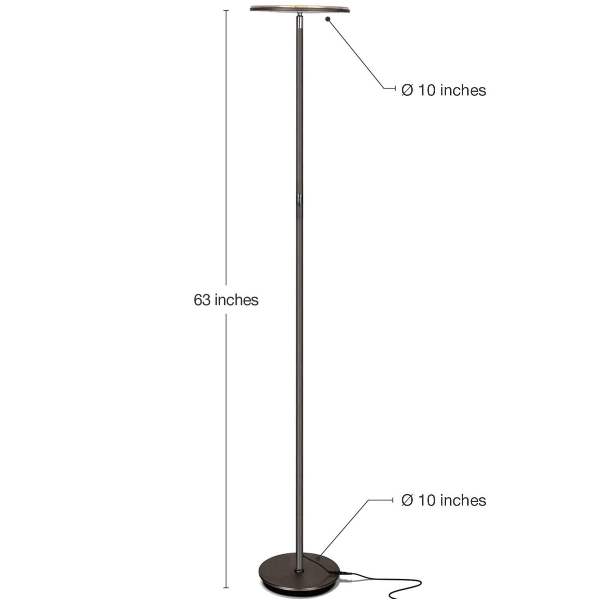 Brightech Sky floor lamp tilt head directs light for reading and tasks.