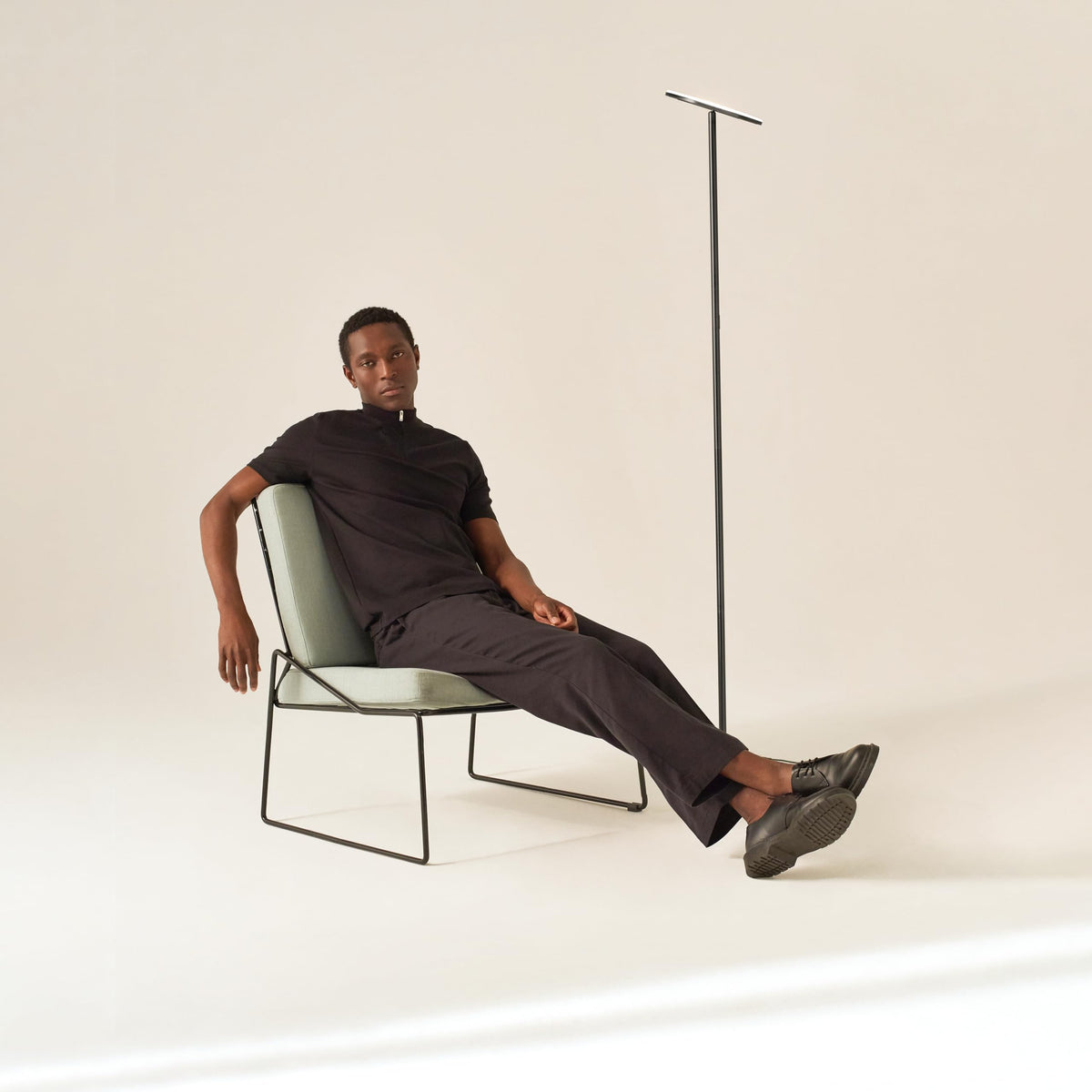 Brightech Sky floor lamp long cord enables flexible placement in rooms.