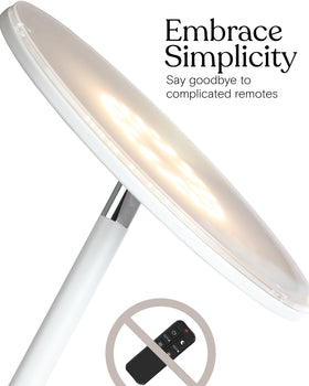 Brightech Sky weighted base keeps the lamp stable around kids and pets.