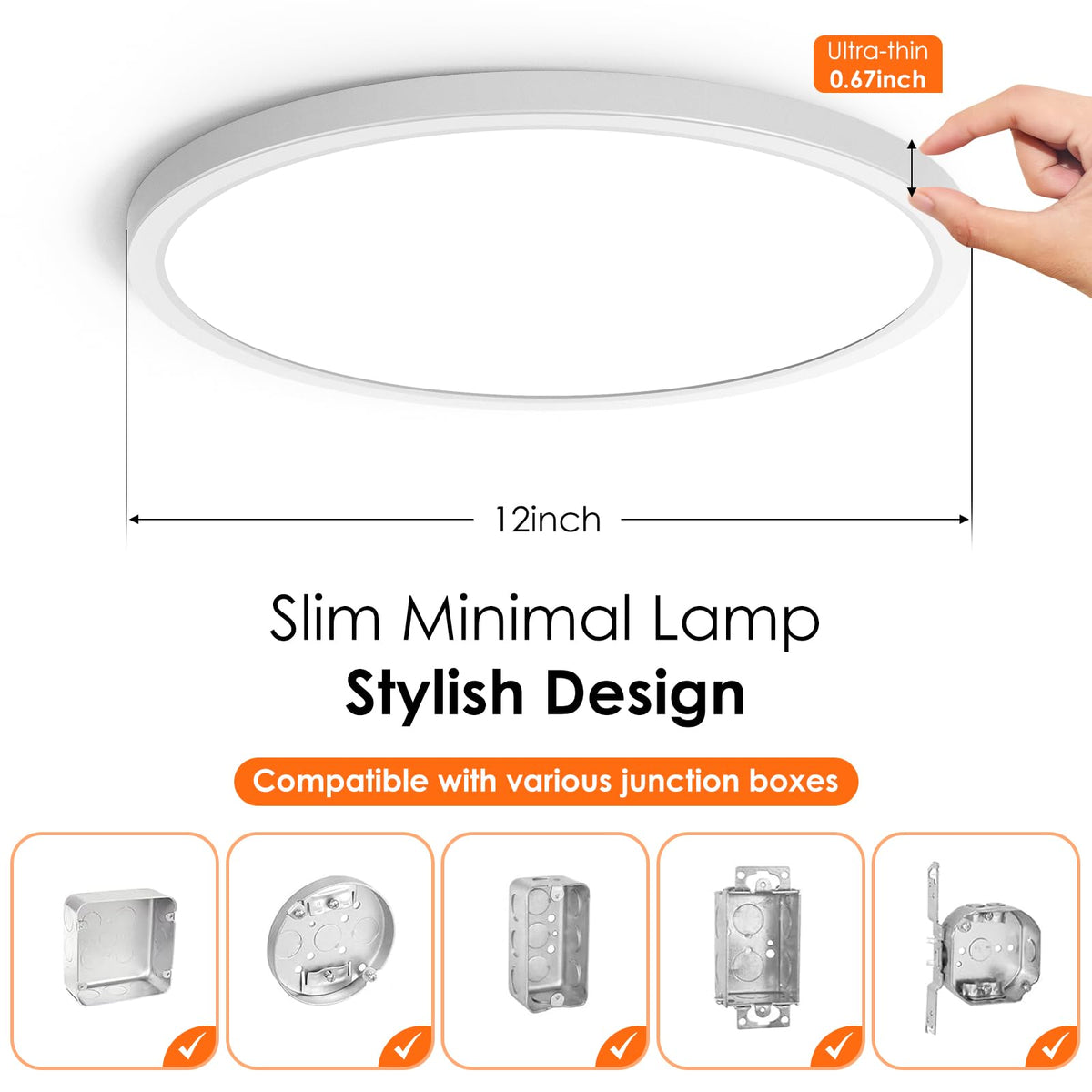 Brightever 12 inch LED flush mount dimmable for adaptable ambiance in any room