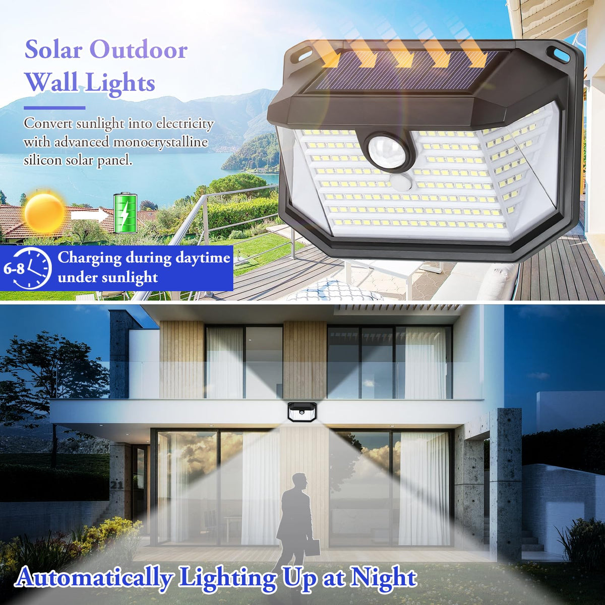 Brightever 178-led panel provides strong brightness for pathways.