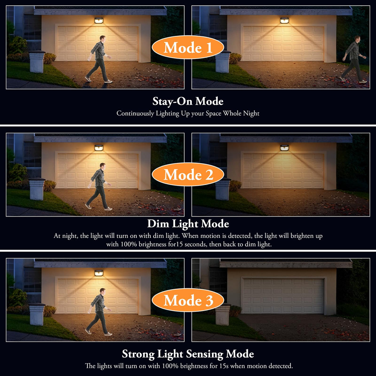 Brightever warm-white LED lights offer cozy outdoor ambiance.