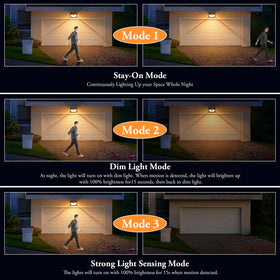Brightever warm-white LED lights offer cozy outdoor ambiance.