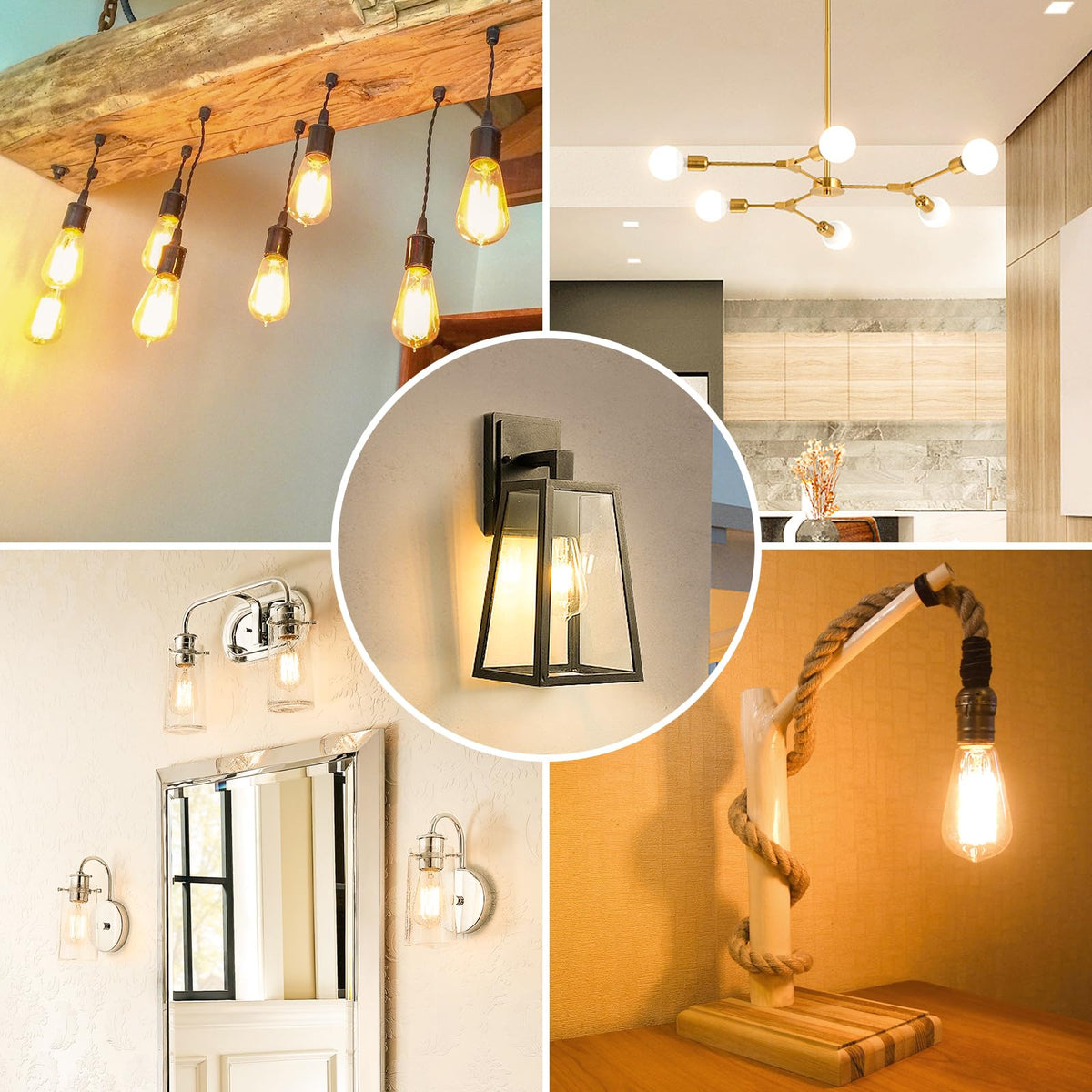 Brightever 360 degree beam Edison bulb for even room illumination.