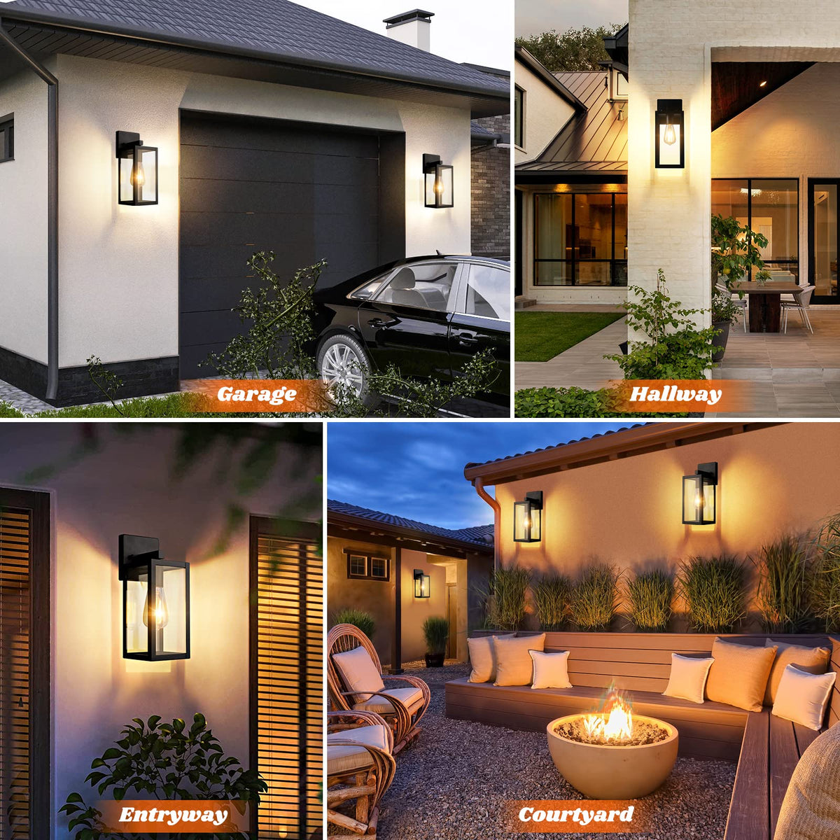 Brightever black porch lights for doorway or garage improve curb appeal.
