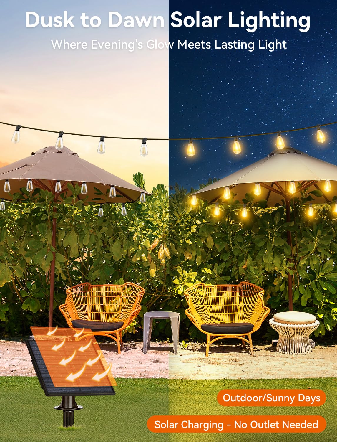 Brightever durable bulbs reduce breakage for kid-friendly patios.