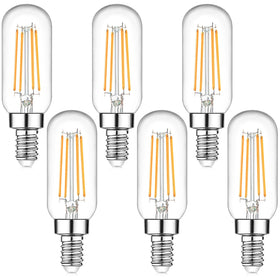Brightever E12 candelabra bulb clear tubular 60W-equivalent for classic chandelier ambiance
