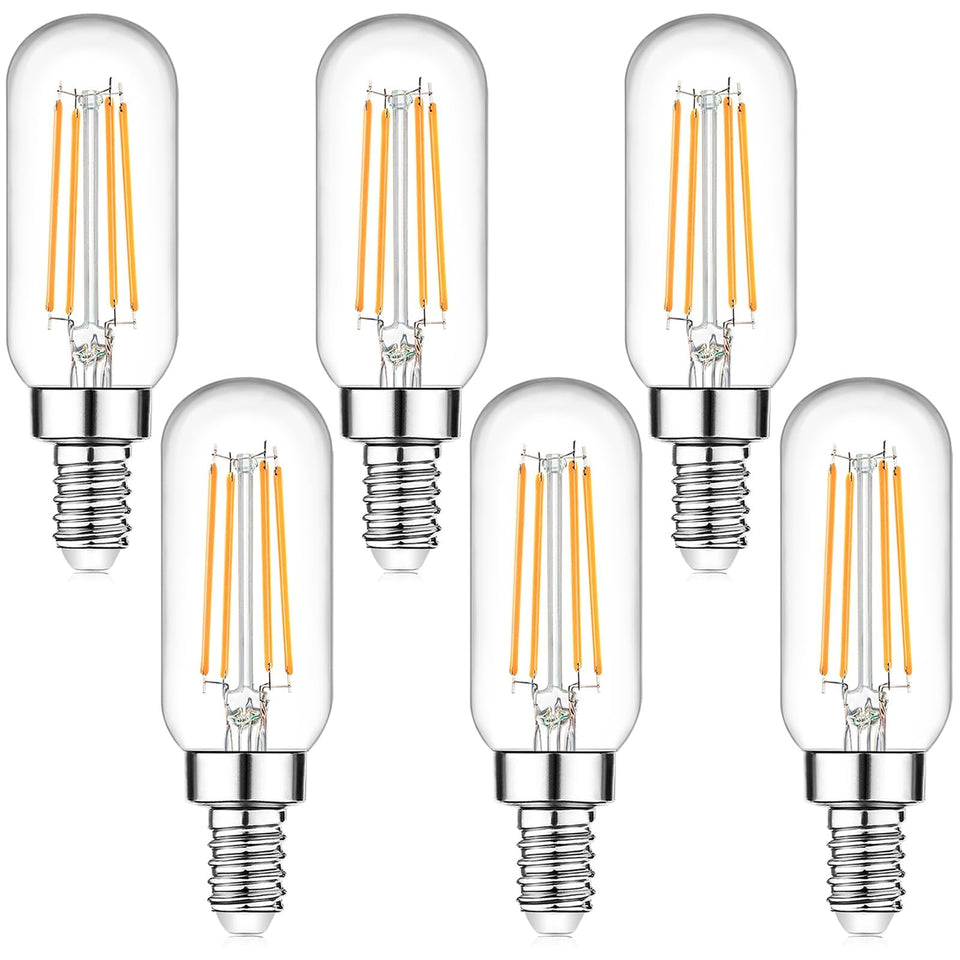 Brightever E12 candelabra bulb clear tubular 60W-equivalent for classic chandelier ambiance
