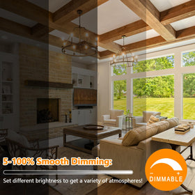 Brightever LED candle bulb emits 470 lumens of warm white light.