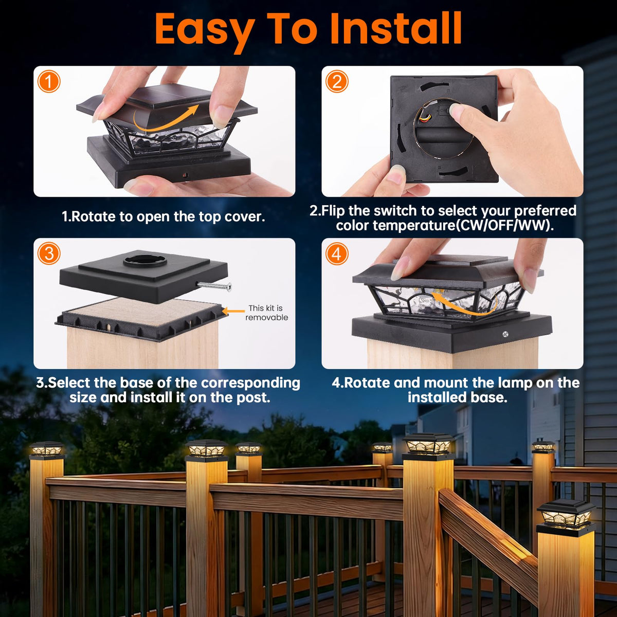 Brightever 30 second installation makes upgrading outdoor lighting simple and tool free