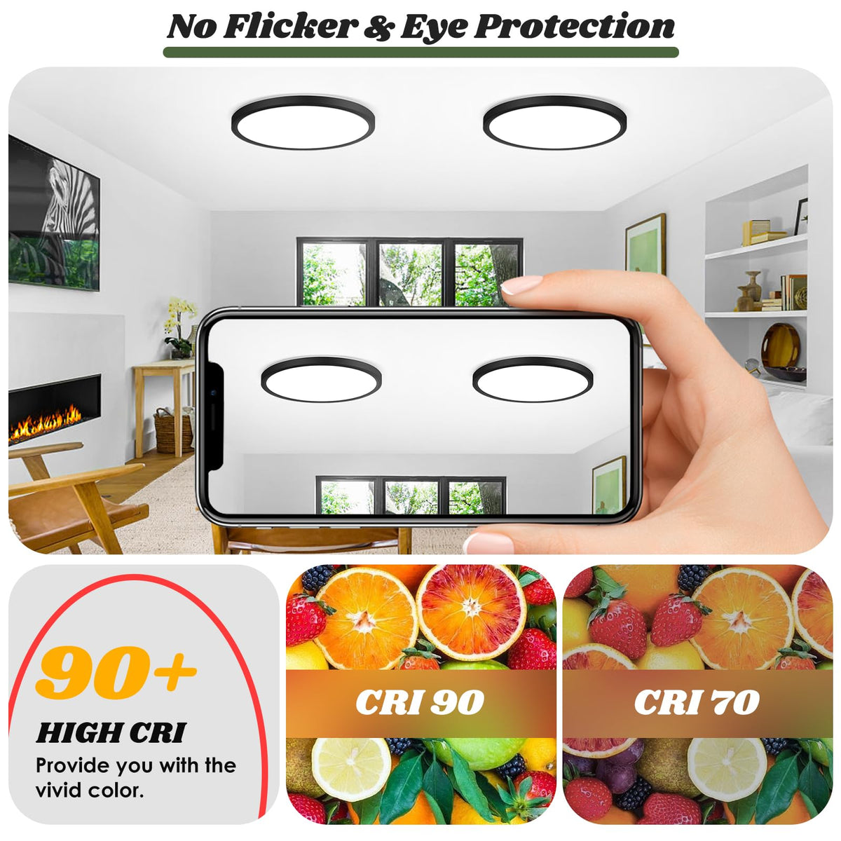 Brightever easy-install LED ceiling light with twist-and-lock setup