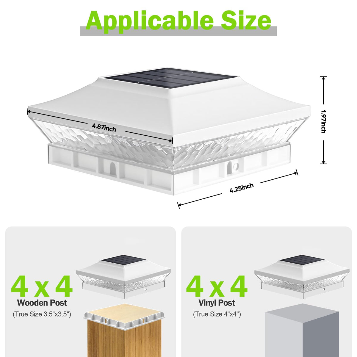 Brightever easy-install design with no wiring on 4x4 posts