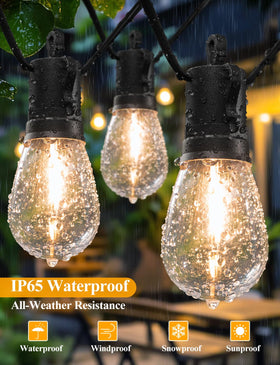Warm Edison-style glow from Brightever bulbs creates a romantic ambiance.