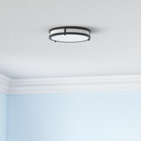 Brightever flush mount light assembly showing quick installation