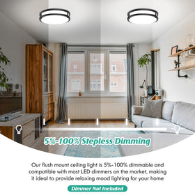 Brightever flush mount light in bathroom with moisture-friendly design