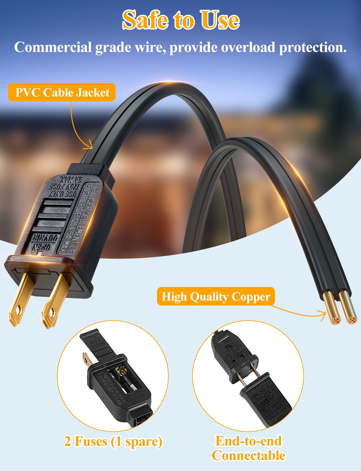 Easy installation with hooks and zip ties for secure outdoor hanging.
