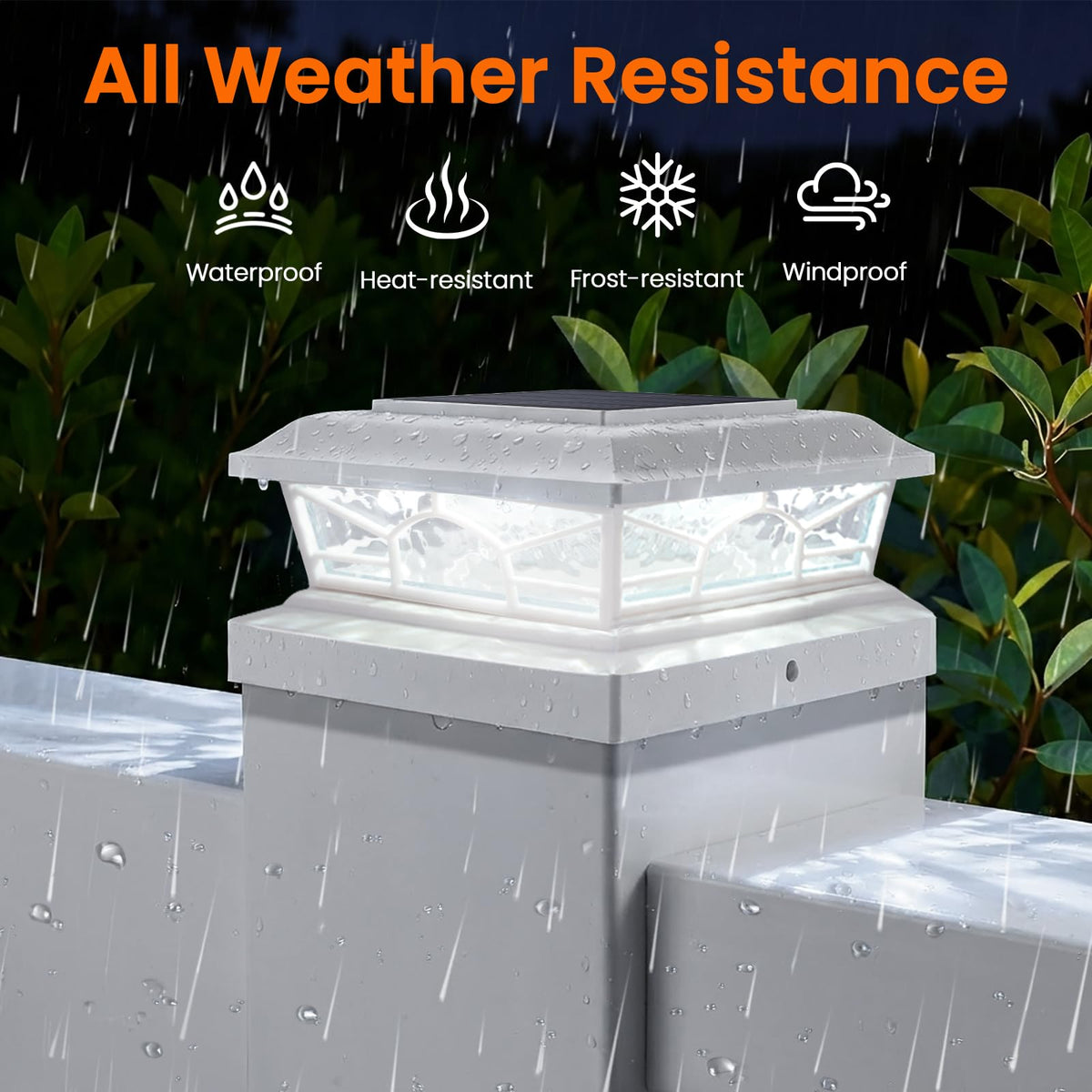 Brightever IP65 waterproof post cap design built for all-weather use.