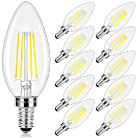 Brightever LED candle bulbs 40W equivalent pack with daylight glow and steady performance.