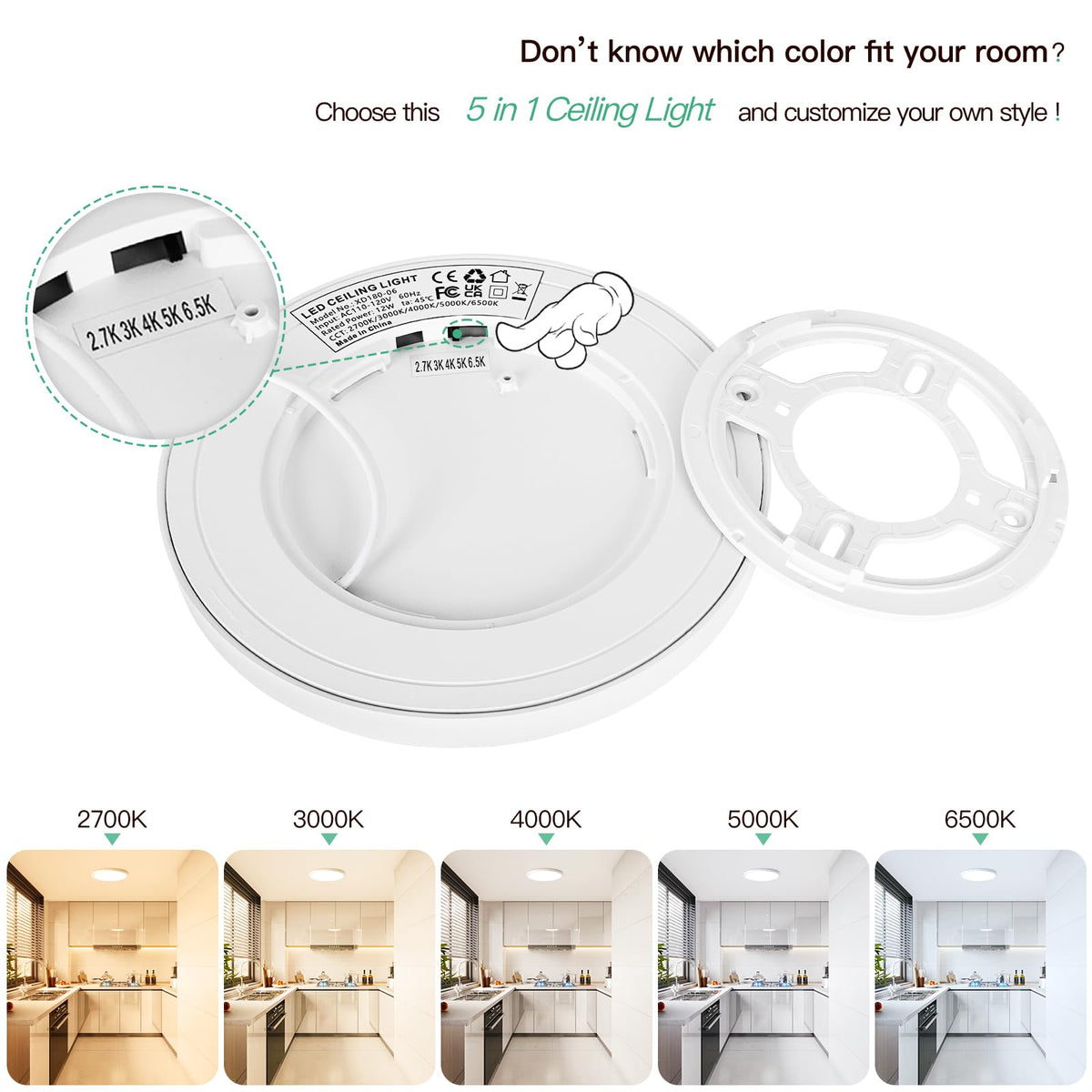 Brightever LED ceiling light delivering 1200 lumens for bright everyday illumination