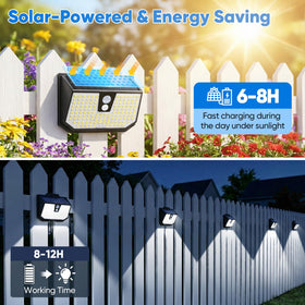 Brightever motion sensor detects activity up to 16 feet for safer perimeter.
