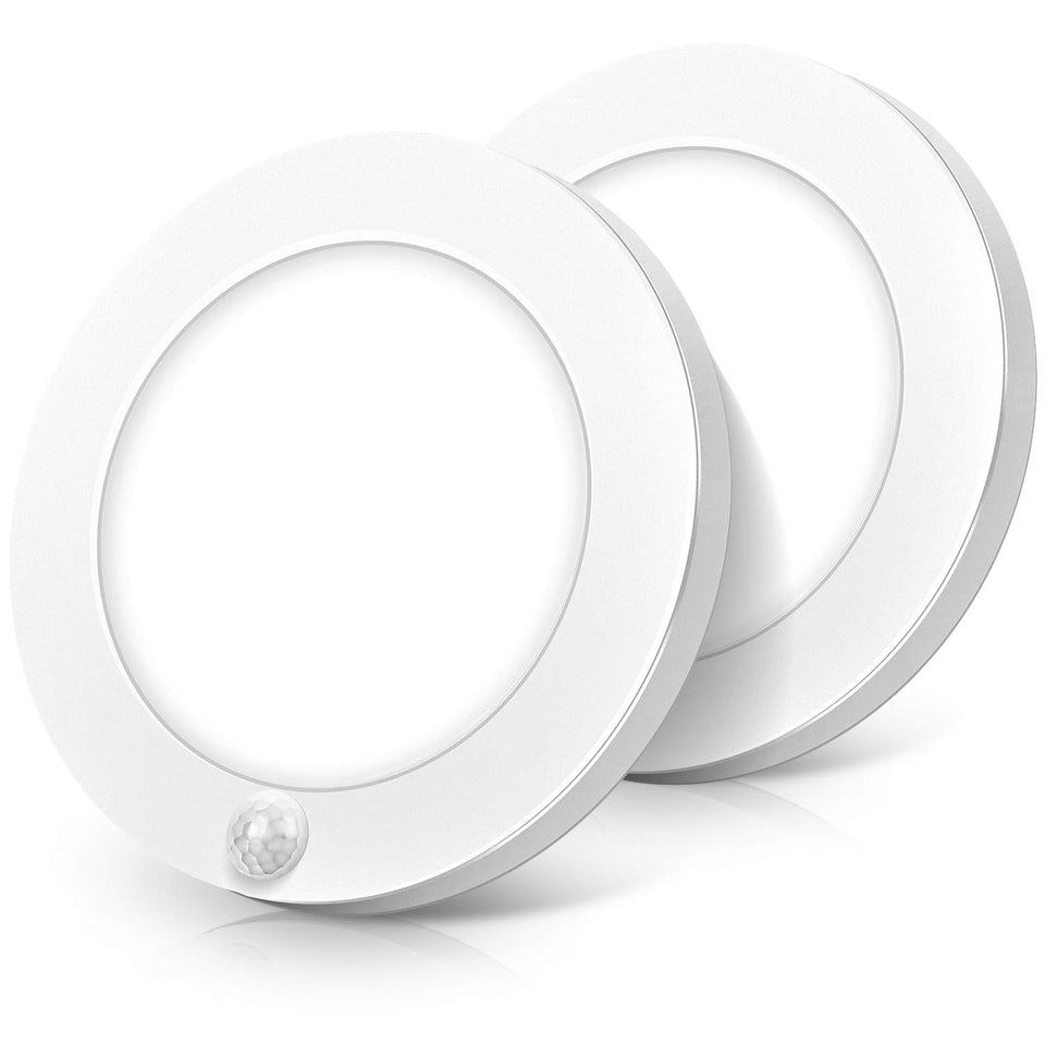 Brightever motion-sensor ceiling light front view with 3 color options for mood lighting