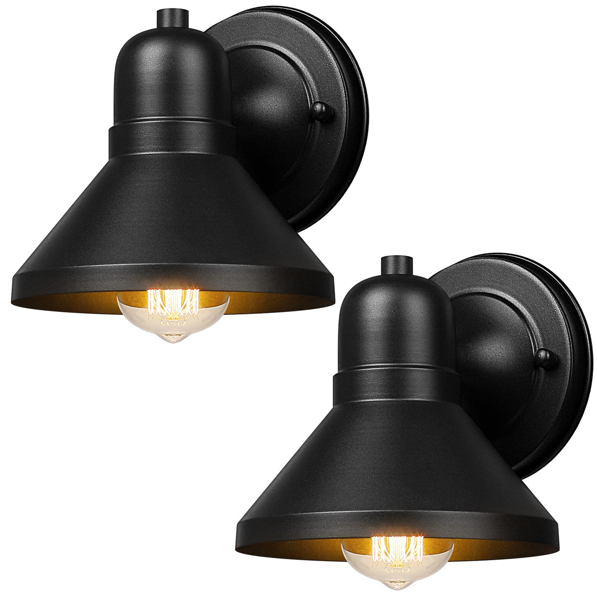 Brightever outdoor lantern front porch 2-pack illuminates entry with modern style