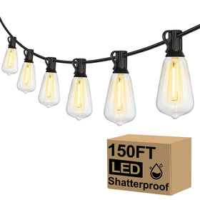 Brightever outdoor lights illuminate 150ft patio with bright, even coverage.