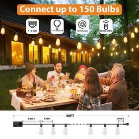Brightever quick-hang clips simplify installation on patios and gazebos.
