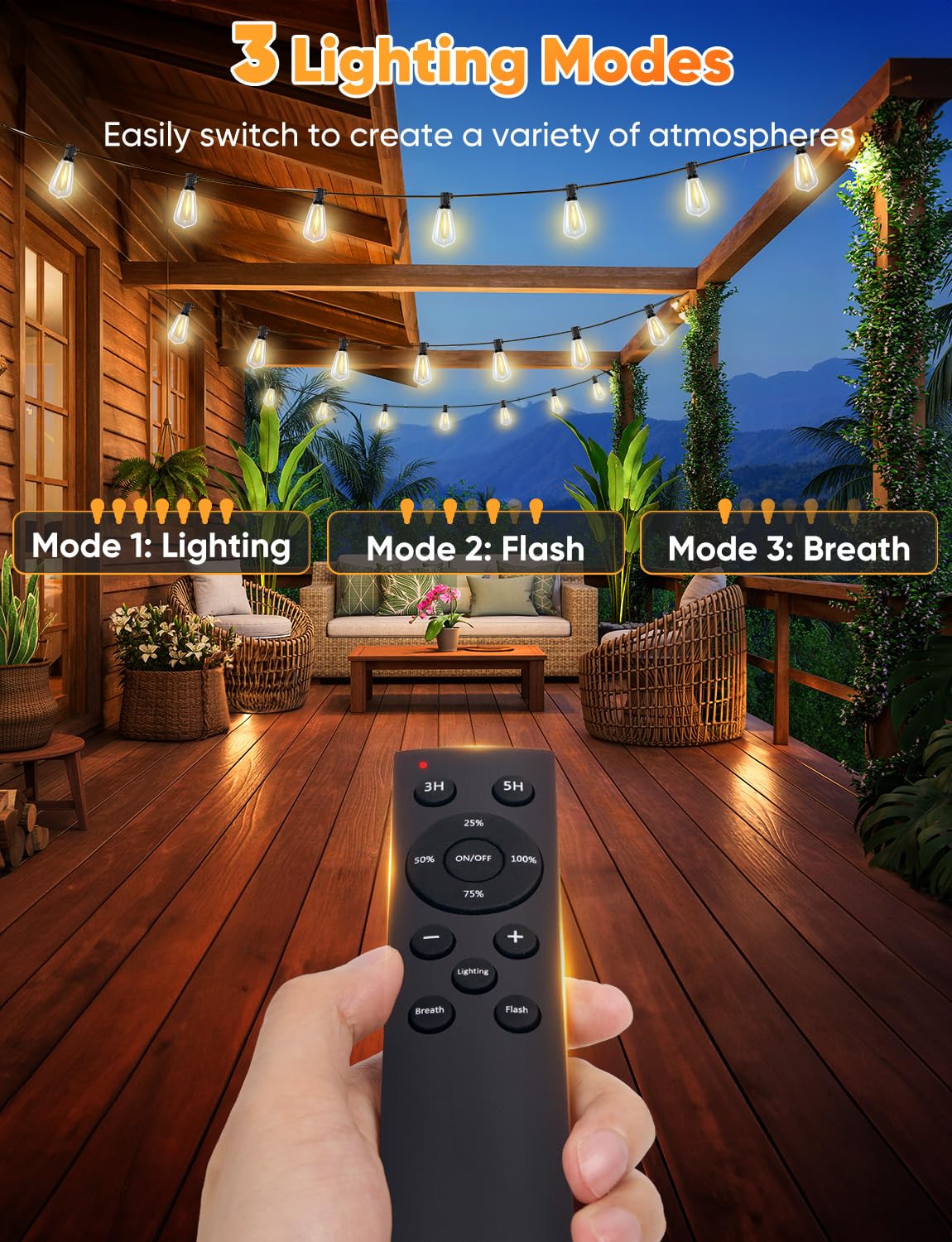 Brightever remote control allows dimming to the perfect brightness level.