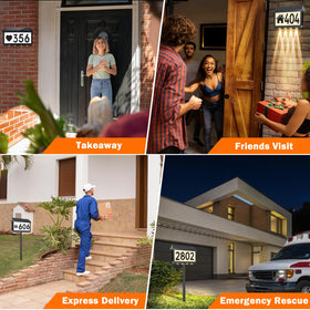 Brightever Solar Address Sign includes DIY stickers for numbers or shapes.