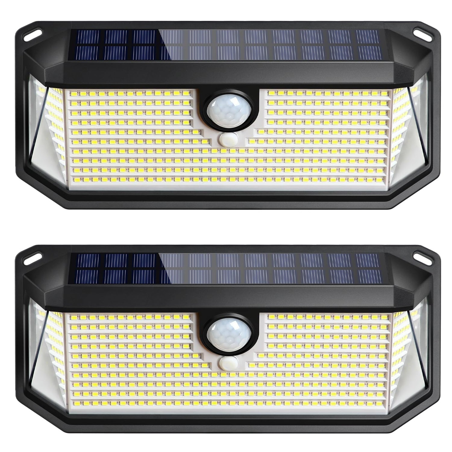 Brightever solar outdoor lights illuminate with 4000lm from 388 LEDs for bright yard lighting