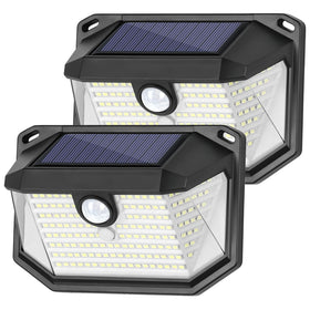 Brightever solar outdoor lights mounted on wall illuminate entryways safely at night.