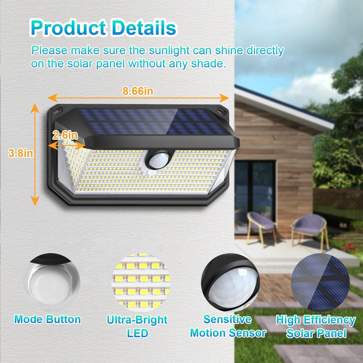 Brightever solar panel delivers efficient daylight charging for longer night use