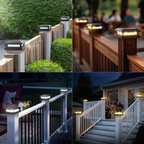 Brightever deck post lighting for patio or garden, ambient outdoor ambience.