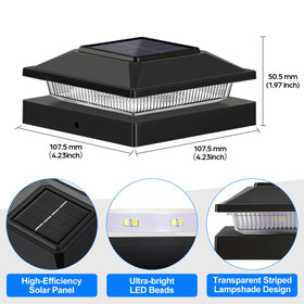 Brightever easy installation atop vinyl or wood posts.