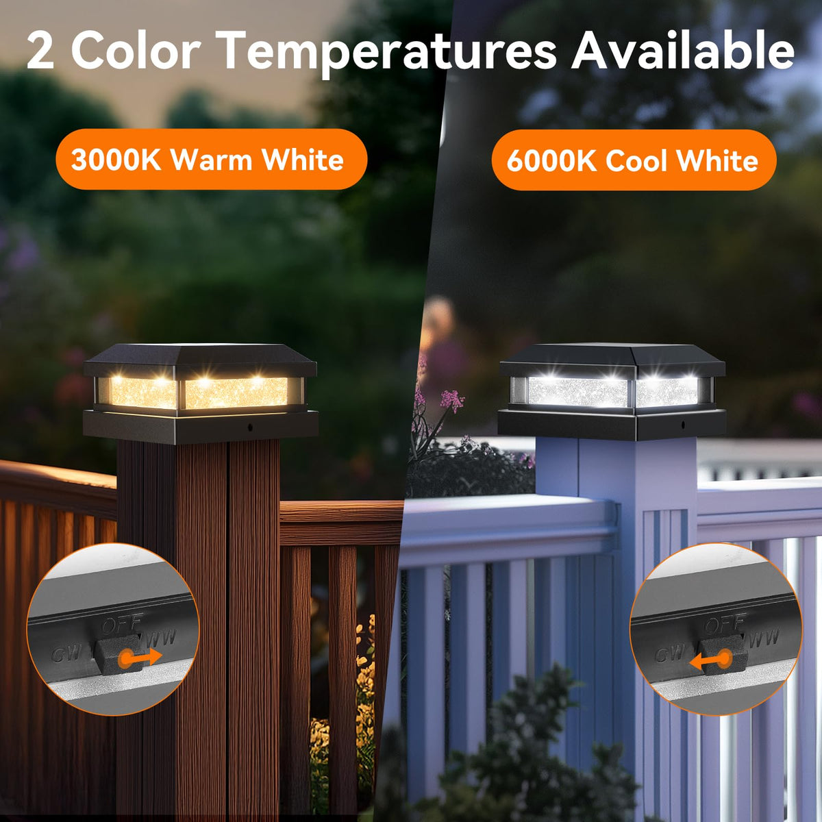Brightever IP65 weatherproof post light withstands rain and wind.