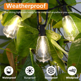 Brightever ST38 Edison bulbs for warm, energy-efficient outdoor lighting.