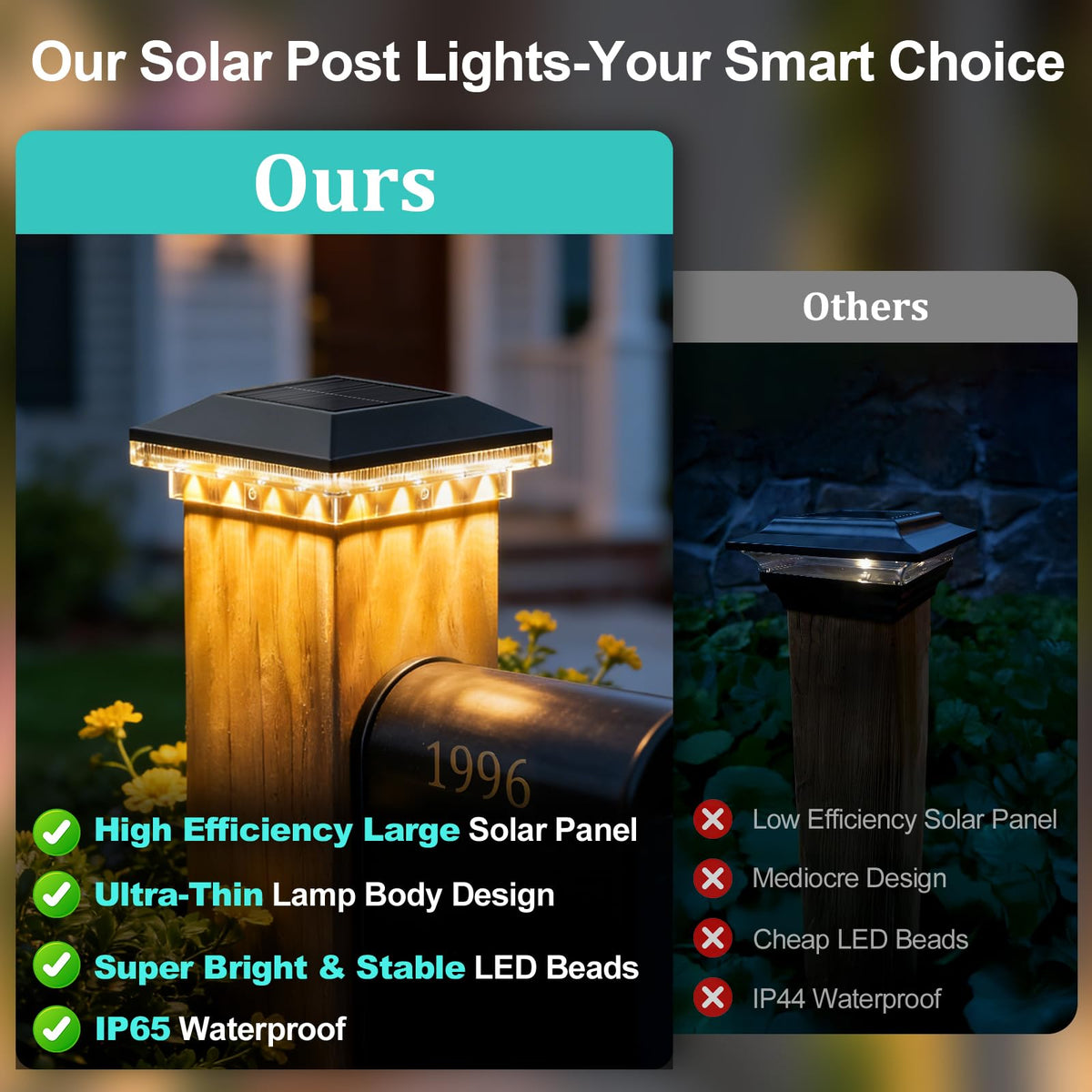 Brightever three-color temperatures switch enables adaptable outdoor lighting moods.