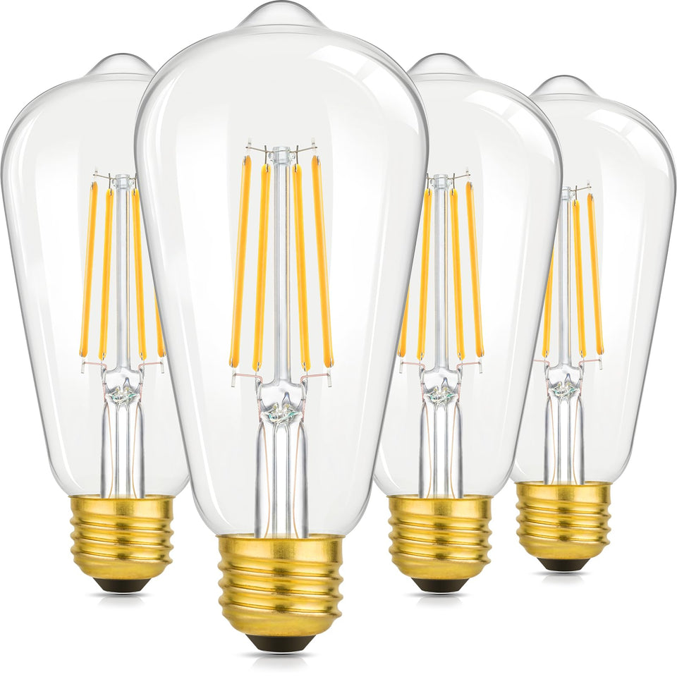 Brightever vintage Edison bulb with clear glass for retro ceiling fixtures.