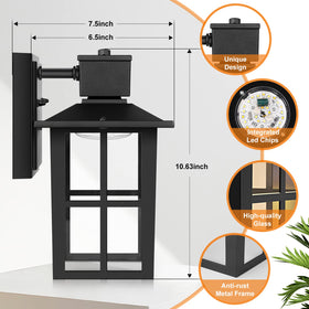 Brightever wall light in a black finish adds modern exterior style.