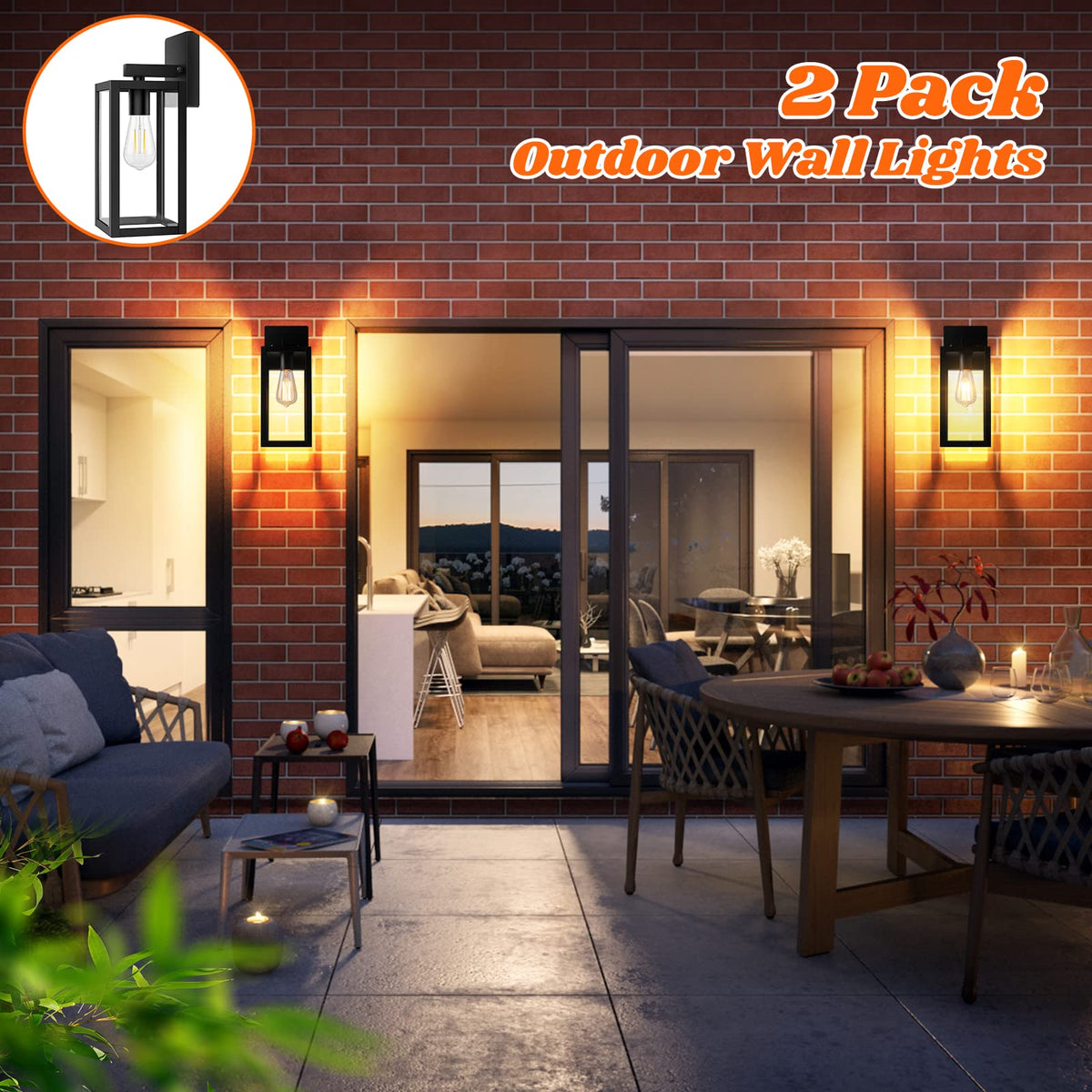 Brightever anti-rust exterior lantern in black finish for durable outdoor lighting.