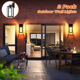 Brightever anti-rust exterior lantern in black finish for durable outdoor lighting.