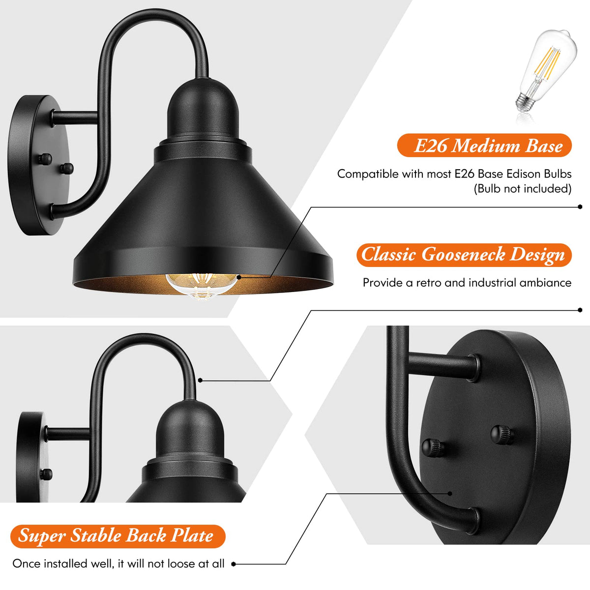 Brightever wall sconce installation kit ready for quick setup