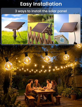 Brightever warm 2700K glow creates inviting patio or garden ambience