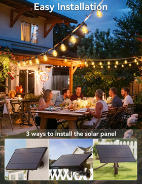 Brightever warm 2700K glow creates inviting ambiance for patios and markets