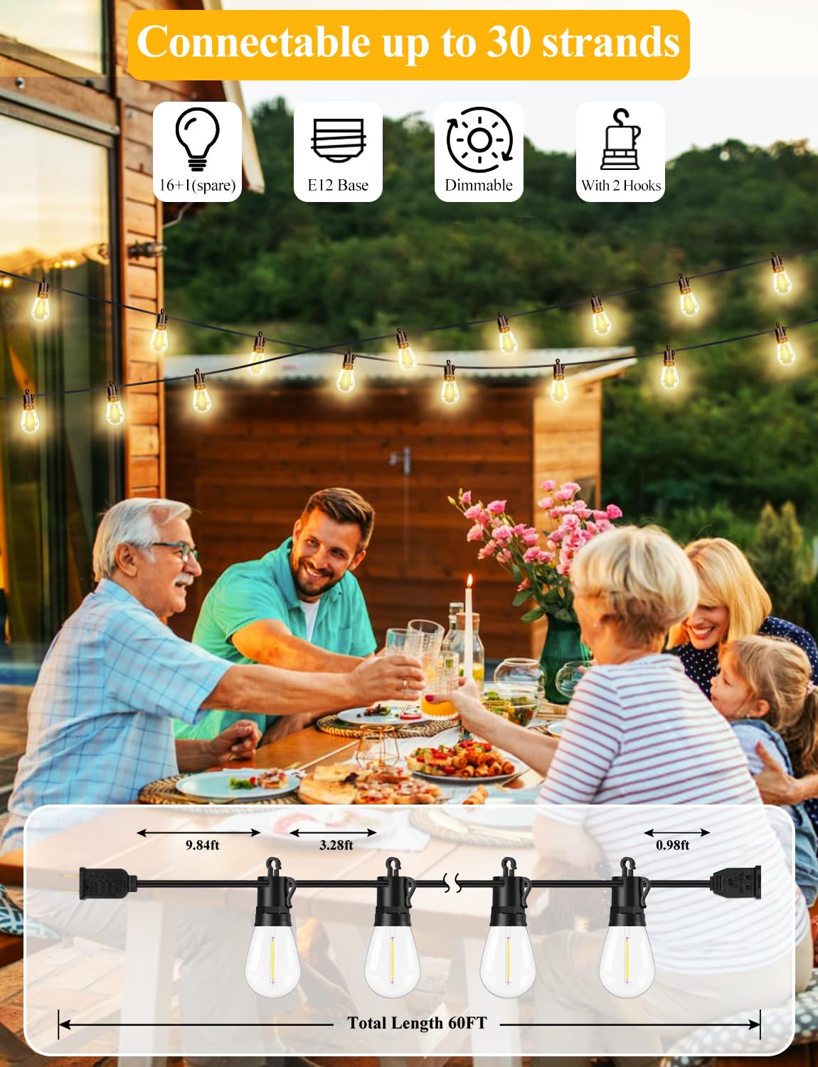 Weatherproof Brightever LED lights with reinforced base resist moisture.