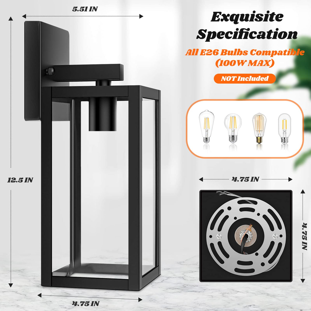 Brightever weather-resistant outdoor lanterns built to withstand rain and snow.