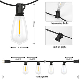 Brightever weatherproof Edison bulbs endure rain and wind for year-round use.