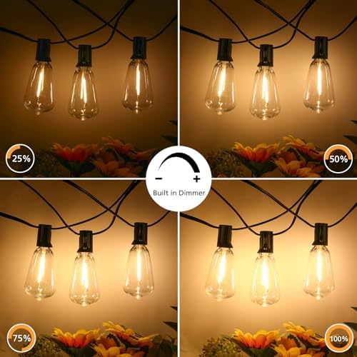 Brightever weatherproof string lights withstand rain and wind for year-round use.